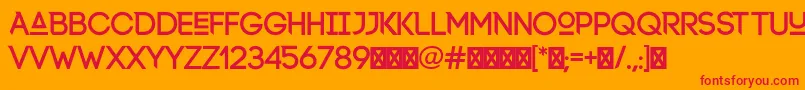 Lexlox Font – Red Fonts on Orange Background