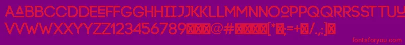 Lexlox Font – Red Fonts on Purple Background