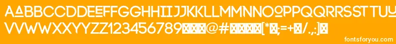 Lexlox Font – White Fonts on Orange Background