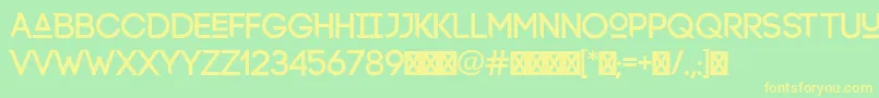 Lexlox Font – Yellow Fonts on Green Background