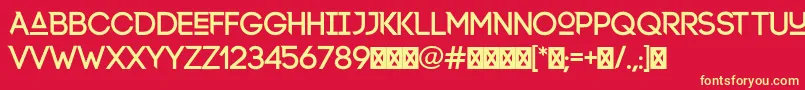 Lexlox Font – Yellow Fonts on Red Background
