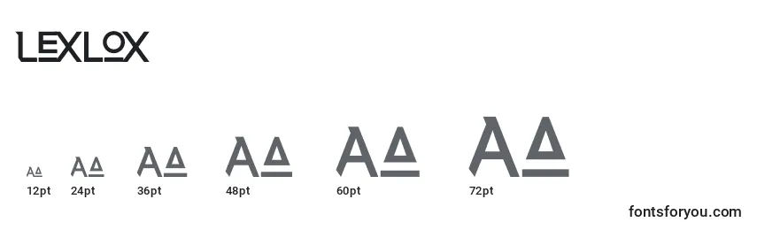 Lexlox Font Sizes