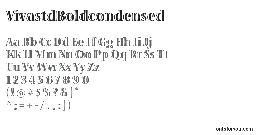 Police VivastdBoldcondensed - Alphabet, Chiffres, Caractères Spéciaux