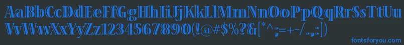 VivastdBoldcondensed Font – Blue Fonts on Black Background