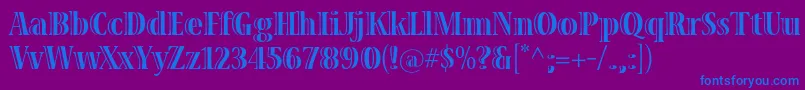 VivastdBoldcondensed Font – Blue Fonts on Purple Background