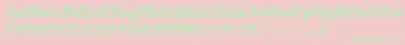 VivastdBoldcondensed Font – Green Fonts on Pink Background