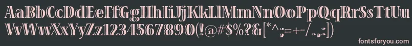 VivastdBoldcondensed Font – Pink Fonts on Black Background