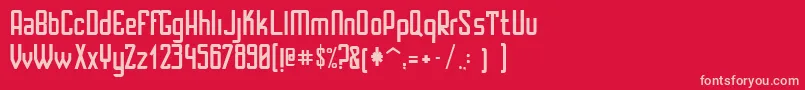 SantaRosalia Font – Pink Fonts on Red Background