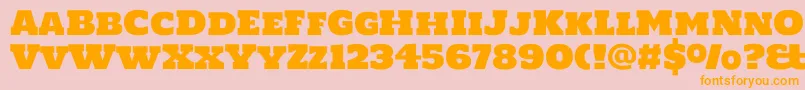 Holtwoodonesc Font – Orange Fonts on Pink Background