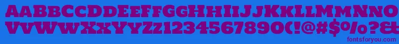 Holtwoodonesc Font – Purple Fonts on Blue Background