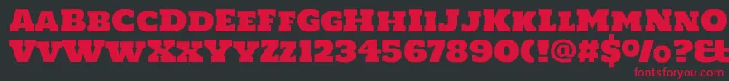 Holtwoodonesc Font – Red Fonts on Black Background