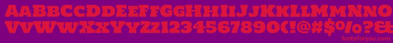 Holtwoodonesc Font – Red Fonts on Purple Background