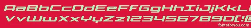 Phoenicialowercaseexpandital Font – Green Fonts on Red Background