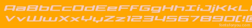 Phoenicialowercaseexpandital Font – Pink Fonts on Orange Background