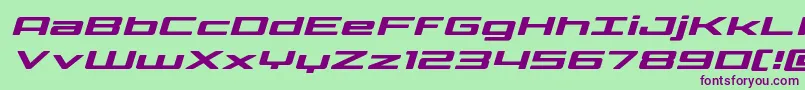 Phoenicialowercaseexpandital Font – Purple Fonts on Green Background