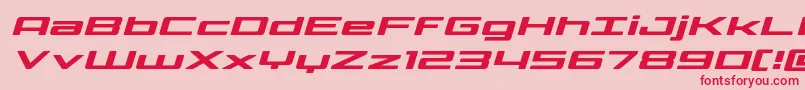 Phoenicialowercaseexpandital Font – Red Fonts on Pink Background