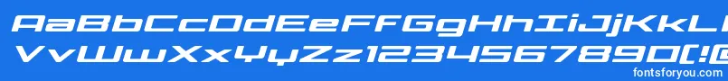 Phoenicialowercaseexpandital Font – White Fonts on Blue Background