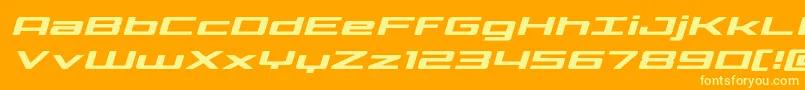 Phoenicialowercaseexpandital Font – Yellow Fonts on Orange Background