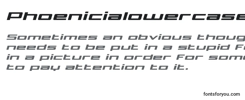 Phoenicialowercaseexpandital Font