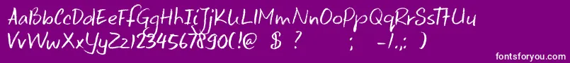 Шрифт DkKeswick – белые шрифты на фиолетовом фоне