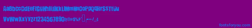 Prettythings Font – Blue Fonts on Purple Background