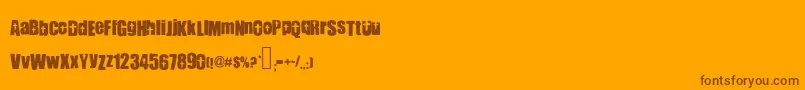 Prettythings Font – Brown Fonts on Orange Background