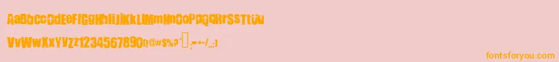 Prettythings Font – Orange Fonts on Pink Background