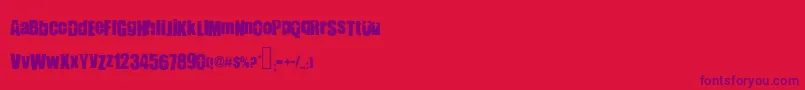 Prettythings Font – Purple Fonts on Red Background
