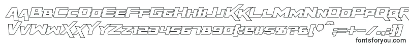 Шрифт RapierZeroOutlineItalic – цифровые шрифты