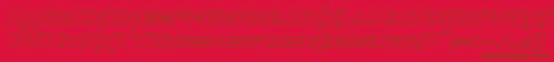 RapierZeroOutlineItalic Font – Brown Fonts on Red Background