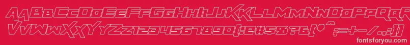 More about RapierZeroOutlineItalic Font RapierZeroOutlineItalic Font – Pink Fonts on Red Background