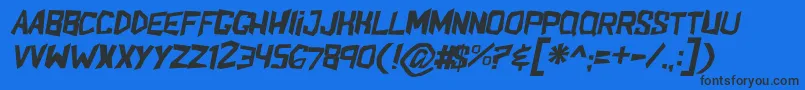 ShakeandbakeItl Font – Black Fonts on Blue Background