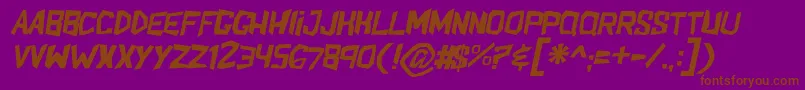 ShakeandbakeItl Font – Brown Fonts on Purple Background