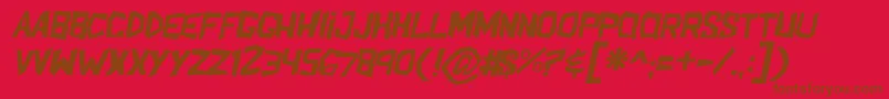 ShakeandbakeItl Font – Brown Fonts on Red Background