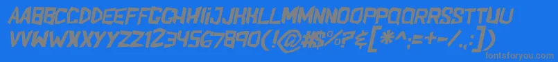 ShakeandbakeItl Font – Gray Fonts on Blue Background