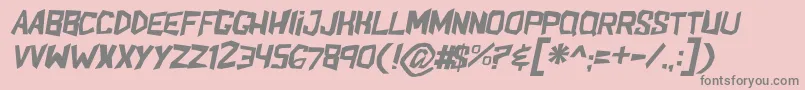 ShakeandbakeItl Font – Gray Fonts on Pink Background