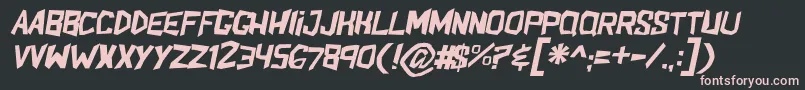 ShakeandbakeItl Font – Pink Fonts on Black Background
