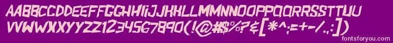 ShakeandbakeItl Font – Pink Fonts on Purple Background