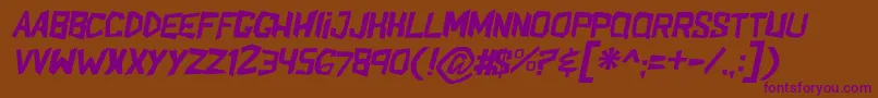 Шрифт ShakeandbakeItl – фиолетовые шрифты на коричневом фоне