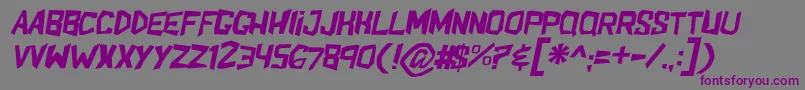 ShakeandbakeItl Font – Purple Fonts on Gray Background