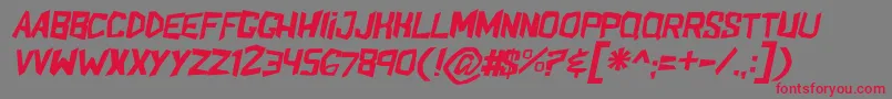 ShakeandbakeItl Font – Red Fonts on Gray Background