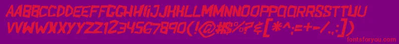 fuente ShakeandbakeItl – Fuentes Rojas Sobre Fondo Morado