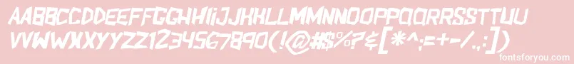 ShakeandbakeItl Font – White Fonts on Pink Background