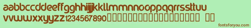 Noraviyel-Schriftart – Braune Schriften auf grünem Hintergrund