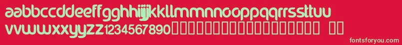 Noraviyel Font – Green Fonts on Red Background