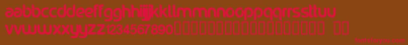 Noraviyel Font – Red Fonts on Brown Background