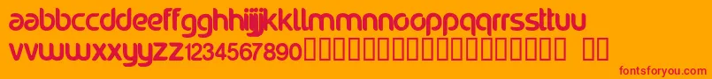 Noraviyel Font – Red Fonts on Orange Background