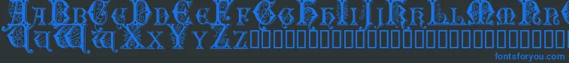 Sentinel Font – Blue Fonts on Black Background
