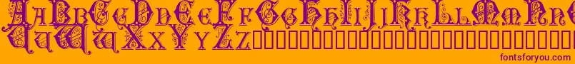 Sentinel Font – Purple Fonts on Orange Background