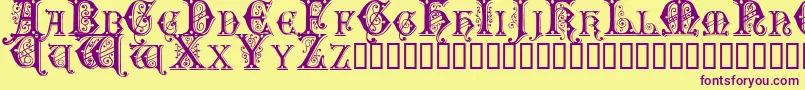 Sentinel Font – Purple Fonts on Yellow Background